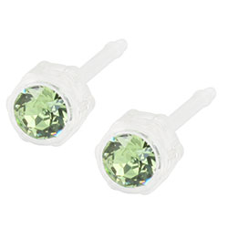 Blomdahl medical plastic crystal earrings