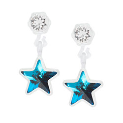 Blomdahl medical plastic star drop earrings