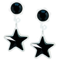 Blomdahl medical plastic star drop earrings