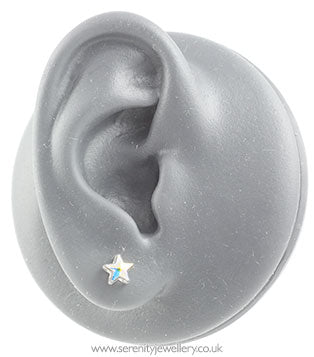 Blomdahl medical plastic star earrings