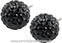 Blomdahl titanium crystal ball stud earrings