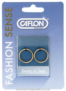 Caflon gold plated silver hinged hoops