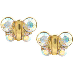 Studex Sensitive gold plated steel butterfly earrings