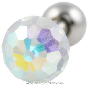 Crystal ball cartilage cartilage earring
