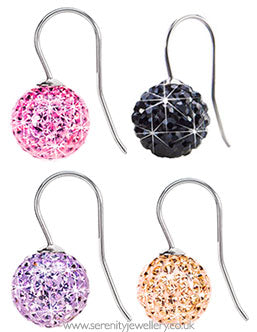 Blomdahl titanium crystal ball drop earrings