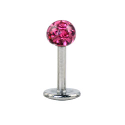 Surgical steel glitzy labret