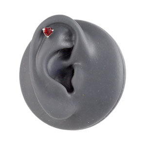 Heart crystal cartilage earring