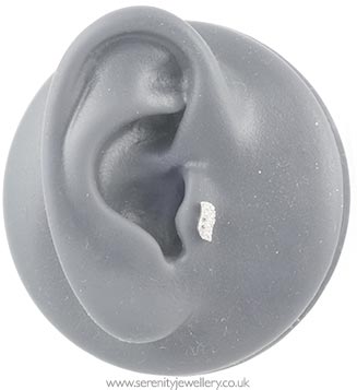 Jewelled leaf cartilage earring