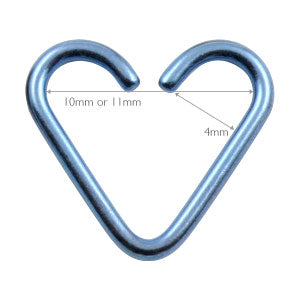 Niobium heart ring