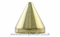 Gold PVD titanium screw-on cone