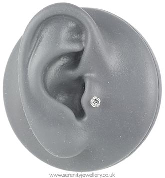 Rose cartilage earring