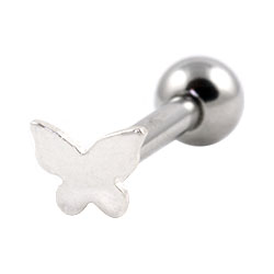 Small butterfly cartilage earring - 1mm gauge