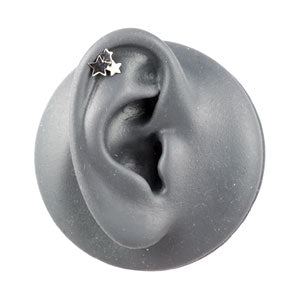 Three stars cluster cartilage earring