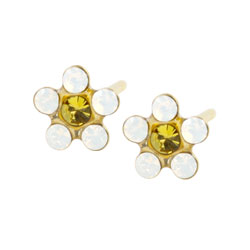 Studex Sensitive gold plated steel daisy earrings