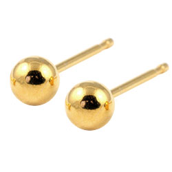 Caflon gold plated steel ball earrings