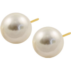 Studex Sensitive gold plated steel pearl earrings