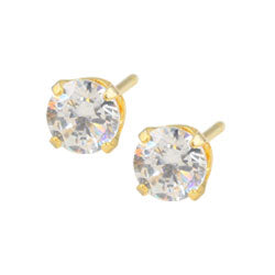Caflon gold plated steel Cubic Zirconia earrings