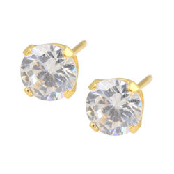 Caflon gold plated steel Cubic Zirconia earrings