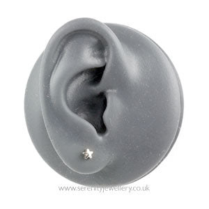 Studex Plus surgical steel star piercing earrings
