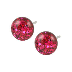 Surgical steel sparkle stud earrings