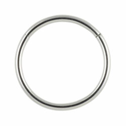 Surgical steel hinged segment ring
