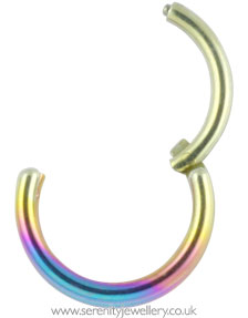 Titanium hinged banded ring