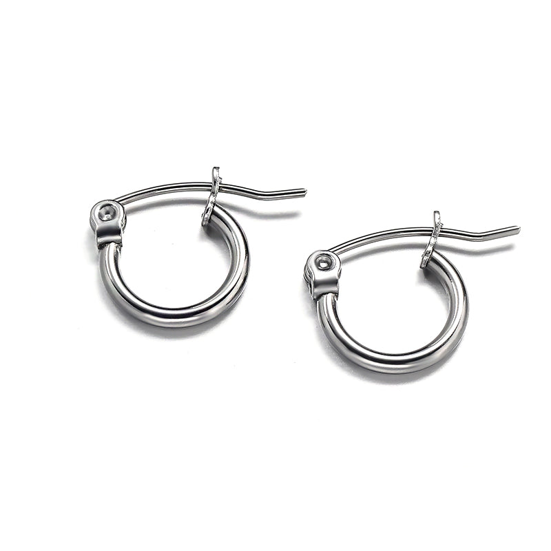 Scatter Star Hoop Earrings Silver/Black - Women's Jewellery | Saint +  Sofia® USA
