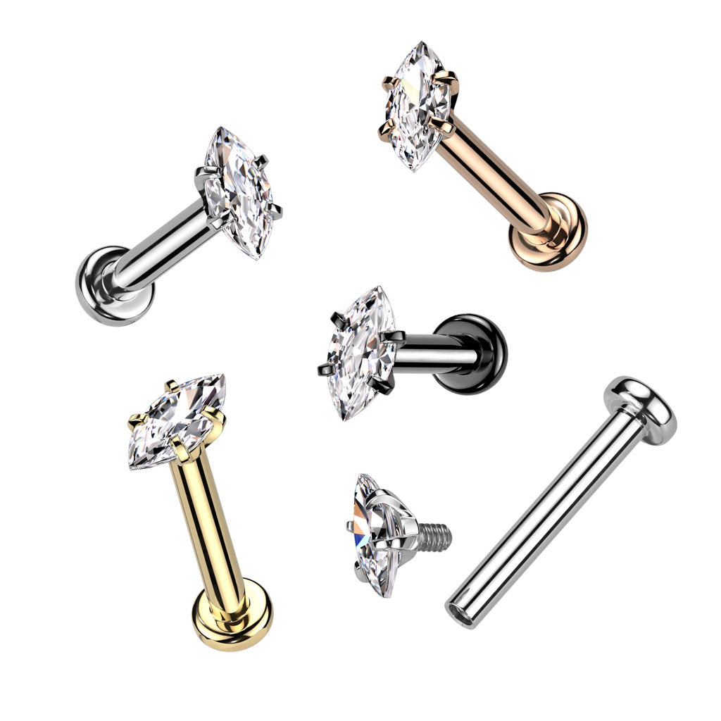 Stainless steel labret sales