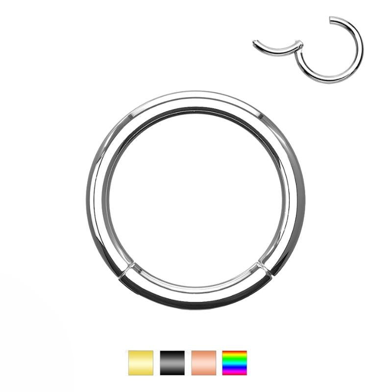 Single Hinged Titanium Segment Hypoallergenic Ring