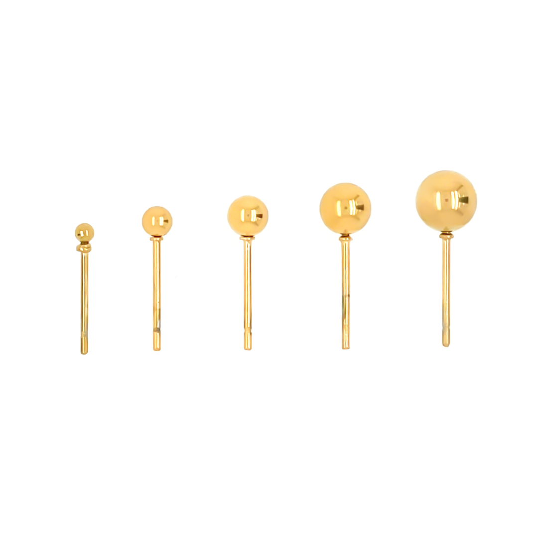 Stainless Steel Ball Stud Earrings Serenity Jewellery UK