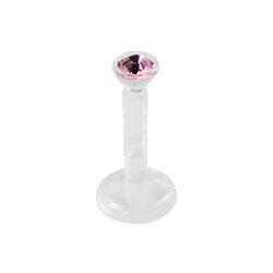 Jewelled bioplast labret