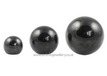 Black PVD titanium screw-on ball