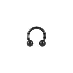 Black PVD titanium circular barbell