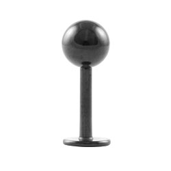 Black PVD steel labret - 1mm gauge