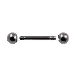 Black PVD titanium barbell