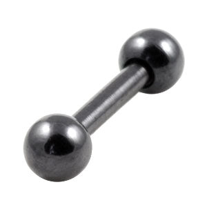 Black PVD titanium barbell