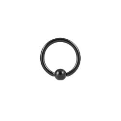 Black PVD titanium BCR with titanium ball