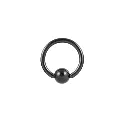 Black PVD titanium BCR with titanium ball