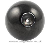 Black PVD titanium clip-in ball
