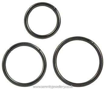 Black PVD titanium hinged segment ring