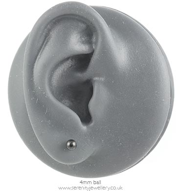 Black PVD steel ball stud earrings