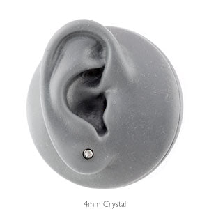 Blomdahl black titanium crystal earrings