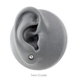Blomdahl black titanium crystal earrings