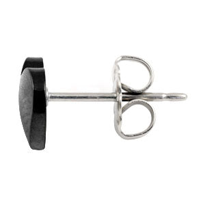 Blomdahl black titanium heart earrings