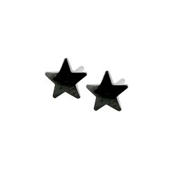 Blomdahl black titanium star earrings