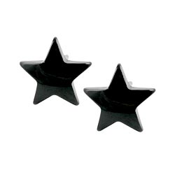 Blomdahl black titanium star earrings