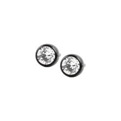 Blomdahl black titanium crystal earrings