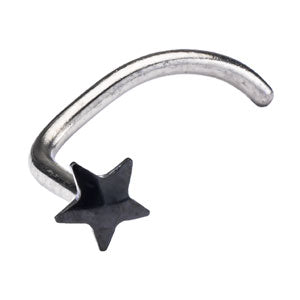 Blomdahl black titanium star nose stud
