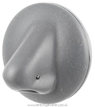 Blomdahl black titanium star nose stud