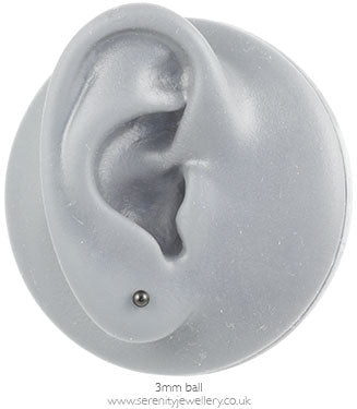 Blomdahl black titanium ball studs